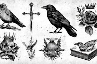 create a traditional style tattoo or illustration for you
