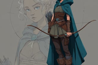 draw fantasy female, dnd illustration