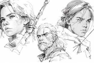 draw sketches with your character