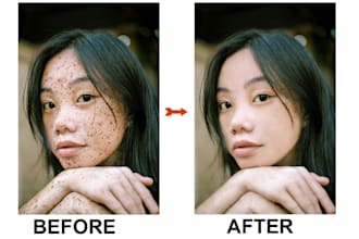 do professional photo retouching and skin editing