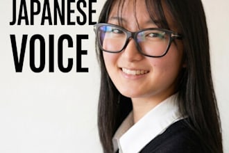 record a professional japanese female voice over