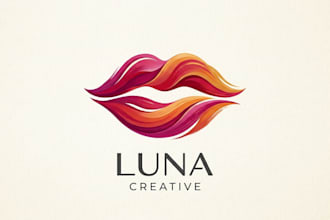design a stylish and eye catching lips logo