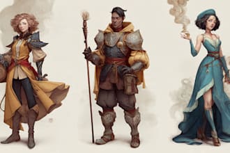 dnd character illustrations and artwork