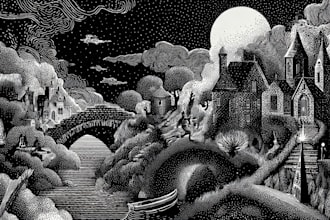 draw high quality linocut illustration for you