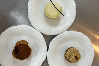 design a refined and elegant dessert menu