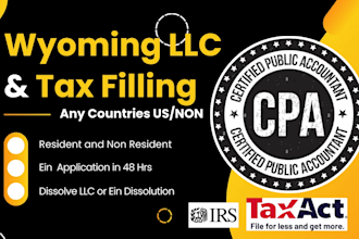 register your wyoming llc file tax, foreign owned llc tax return, 1120, 5472 CPA