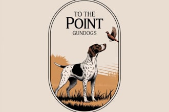 design a rugged logo for hunting dog trainer business