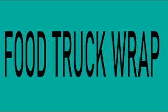 design professional and modern food truck wrap