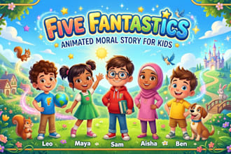 write engaging moral stories and scripts for kids animated videos