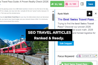 write an SEO travel blog post and travel article for your travel brand or agency