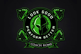 design modern gym fitness sports and clothing brand logo