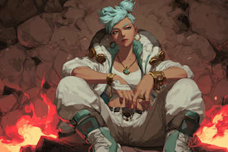 create commercial, vtuber, original character, gaming art