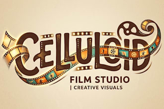 design a creative and cinematic celluloid logo