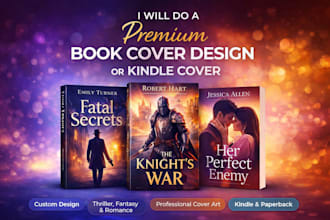 do a premium book cover design or kindle cover