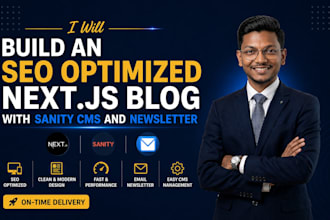 build a next js blog website with sanity cms and email newsletter