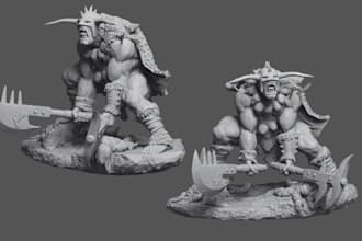 sculpt 3d miniature warharmmer 3d figurine tabletop dnd 3d model for 3d printing