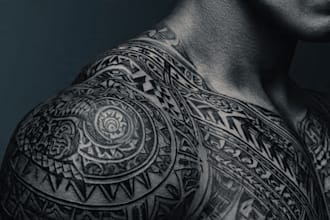 design a polynesian maori tribal tattoo