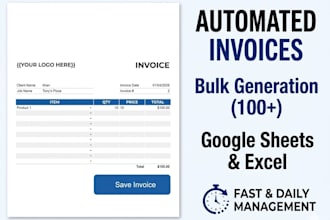 create automated invoices and receipts using google sheets