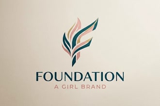 design a stylish and empowering foundation logo for girls