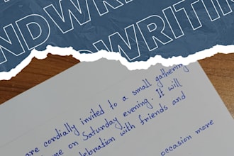 deliver neat and clear handwritten invitations and cards