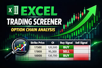 create excel trading screener using option chain and oi data