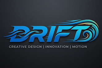 design a sleek and dynamic drift logo for your brand