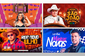 design viral youtube thumbnails, music posters and banners