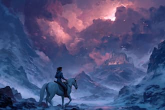 draw fantasy book cover, illustration
