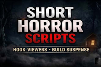 write a professional dark horror and thriller movie script