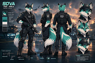 do furry reference sheet fursona refsheet anthro character design nsfw furry art