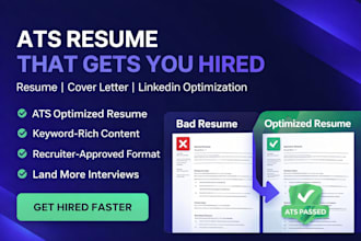 write ats resume, cover letter, linkedin and capacity statement