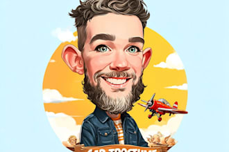 make cartoonist picture portrait comic, cartoon portrait