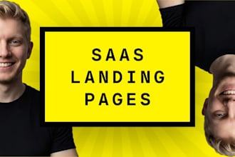 build a custom saas startup landing page website
