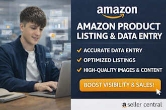 do professional amazon product listing and data entry