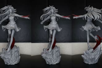 sculpt 3d anime figure action figure 3d character model nsfw toy for 3d printing