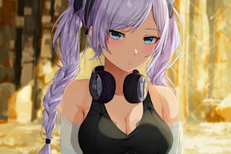 draw custom anime art of your oc, character, and fanart