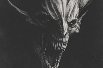 create horror art, monster or fantasy character art
