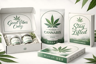 do product packaging design, mailer box, and weed pouch packaging