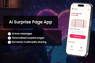 create an ai powered surprise page app like valentine