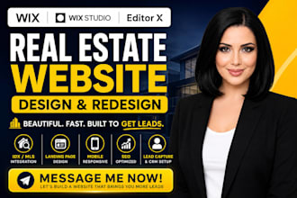 develop stunning wix real estate website design and redesign idx mls integration
