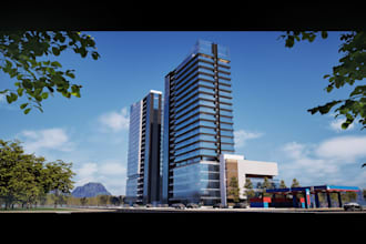 do 3d architectural visualization and exterior render