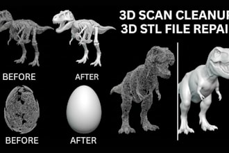do edit fix repair stl file custom modification 3d scan cleanup for 3d printing