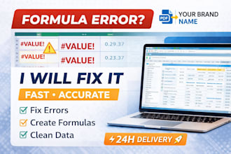 design advanced excel spreadsheets with formulas and reports