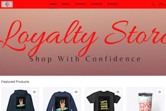design shopify loyalty store shopify reward store shopify vip customer store