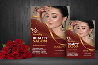 create beauty salon flyer and spa promotional design