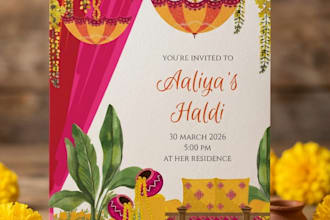 design birthday party and wedding invitation cards