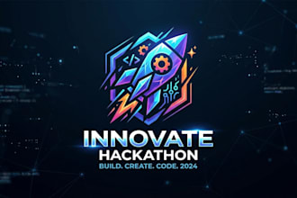 design a modern and tech inspired hackathon logo