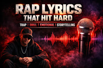 ghostwrite unique custom rap lyrics, drill or trap lyrics