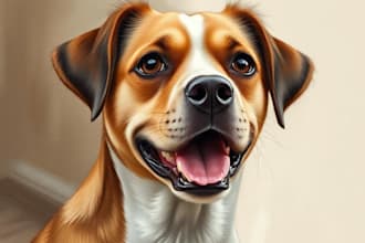custom pet portrait, dog portrait, cat portrait