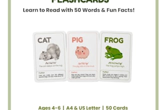 create educational flashcards for preschool and kindergarten